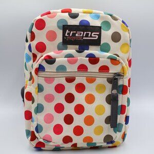 Trans By JANSPORT Mini Backpack Purse Multicolor Polka Dot Print